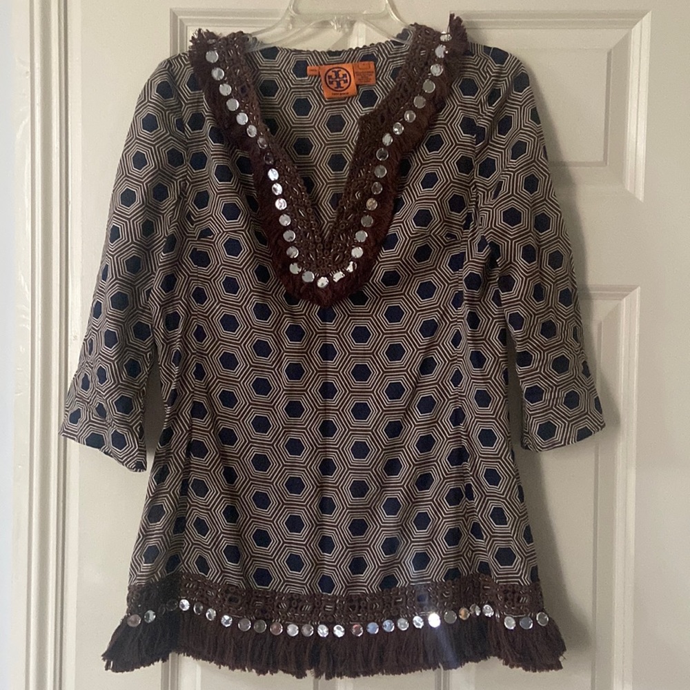 Tory Burch embellished tunic top